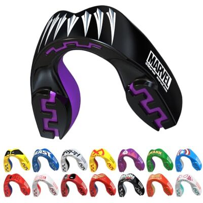 Marvel Black Panther Protector bucal adultos y niños para todos los deportes de contacto, incluidos rugby, MMA, artes marciales de kickboxing, judo, hockey y boxeo Marvel Black Panther Protector bucal adultos y niños para todos los deportes de contacto, incluidos rugby, MMA, artes marciales de kickboxing, judo, hockey y boxeo