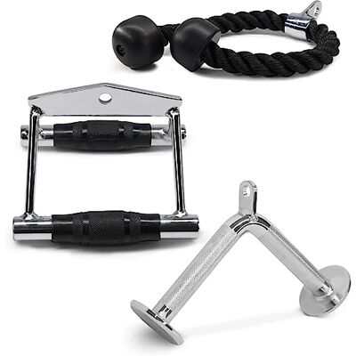 Yes4All Barra giratoria recta, accesorio de Cable de barra en forma de V para entrenamiento de pesas, accesorios de máquina de Cable para gimnasio en casa Yes4All Barra giratoria recta, accesorio de Cable de barra en forma de V para entrenamiento de pesas, accesorios de máquina de Cable para gimnasio en casa