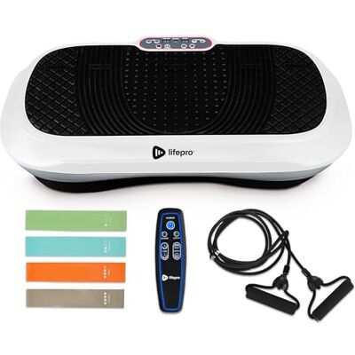 LifePro Waver Máquina de Ejercicio con Placa de vibración para Entrenamiento Cuerpo Completo, 99 Niveles Velocidad, Bandas Resistencia, Control Remoto, Fitness en casa y Plataforma Blanco LifePro Waver Máquina de Ejercicio con Placa de vibración para Entrenamiento Cuerpo Completo, 99 Niveles Velocidad, Bandas Resistencia, Control Remoto, Fitness en casa y Plataforma Blanco