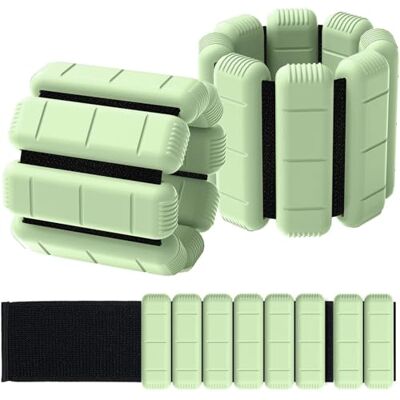 TopEsct Juego de 2 pesas ajustables para muñeca y tobillo(2lb/4lbs un par) pulsera con peso para entrenamiento de fuerza, caminar, correr, pilates, trotar, yoga TopEsct Juego de 2 pesas ajustables para muñeca y tobillo(2lb/4lbs un par) pulsera con peso para entrenamiento de fuerza, caminar, correr, pilates, trotar, yoga