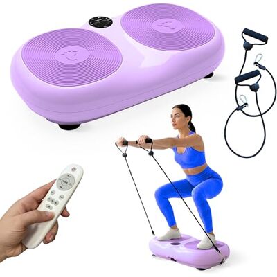 Mobiclinic ®, Plataforma Vibratoria, 99 Niveles, 9 Programas de Entrenamiento, Bandas Elásticas y Mando, 200W, Tonificación y Entrenamiento Cuerpo Completo, Ideal para casa, hasta 150 kg, Karol Mobiclinic ®, Plataforma Vibratoria, 99 Niveles, 9 Programas de Entrenamiento, Bandas Elásticas y Mando, 200W, Tonificación y Entrenamiento Cuerpo Completo, Ideal para casa, hasta 150 kg, Karol