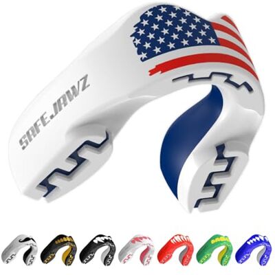 SAFEJAWZ Protector bucal adultos y niños para todos los deportes de contacto, incluidos rugby, MMA, artes marciales de kickboxing, judo, hockey y boxeo SAFEJAWZ Protector bucal adultos y niños para todos los deportes de contacto, incluidos rugby, MMA, artes marciales de kickboxing, judo, hockey y boxeo