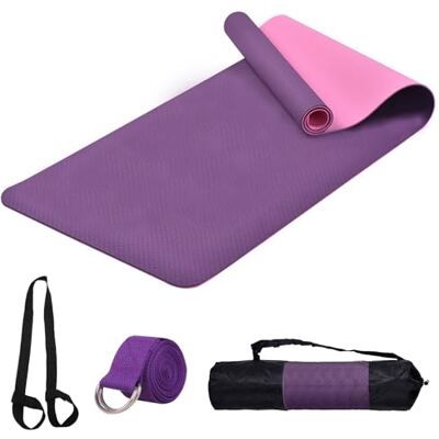 smallrun RUNPEQUEÑO Esterilla Multiíes Deporte Pilates Antideslizante 6mm Alfombrilla de Yoga para Fitness 83x6cm Morado (TPE) smallrun RUNPEQUEÑO Esterilla Multiíes Deporte Pilates Antideslizante 6mm Alfombrilla de Yoga para Fitness 83x6cm Morado (TPE)