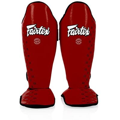 Fairtex Competition Espinilleras para Muay Thai SP5, Color Negro, Azul, Amarillo y Rojo, S, Rojo Fairtex Competition Espinilleras para Muay Thai SP5, Color Negro, Azul, Amarillo y Rojo, S, Rojo