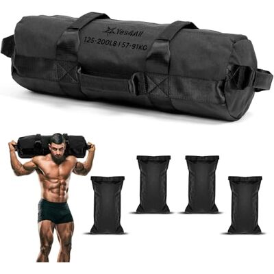 Yes4All sacos de arena para entrenamiento, sacos ajustables sin relleno para entrenamiento con asas, varios colores y tamaños 2,3 kg 90 kg Yes4All sacos de arena para entrenamiento, sacos ajustables sin relleno para entrenamiento con asas, varios colores y tamaños 2,3 kg 90 kg