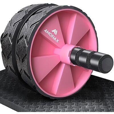 Amonax Rodillo de Rueda para Abdominales con Alfombrilla Grande Amonax Rodillo de Rueda para Abdominales con Alfombrilla Grande