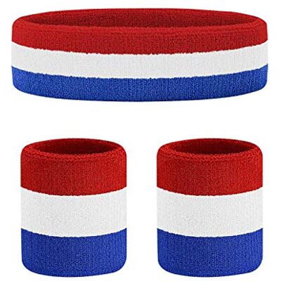 HANERDUN 3PCS Muñequeras y Diadema Sudor Conjunto Hombre Mujer Elásticas Diadema Deportiva Humedad Sudor para Atletismo, Correr, Ciclismo, Entrenar Gimnasio, Yoga, Baloncesto, Tenis HANERDUN 3PCS Muñequeras y Diadema Sudor Conjunto Hombre Mujer Elásticas Diadema Deportiva Humedad Sudor para Atletismo, Correr, Ciclismo, Entrenar Gimnasio, Yoga, Baloncesto, Tenis