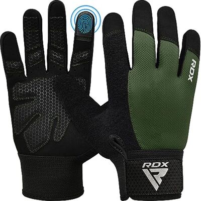 RDX Guantes Gimnasio Musculacion Entrenamiento Gym, Antideslizante Levantamiento de Pesas Musculación Palma Acolchada Gel Antideslizante Transpirable Pantalla Táctil Equipo de Fitness en Casa RDX Guantes Gimnasio Musculacion Entrenamiento Gym, Antideslizante Levantamiento de Pesas Musculación Palma Acolchada Gel Antideslizante Transpirable Pantalla Táctil Equipo de Fitness en Casa