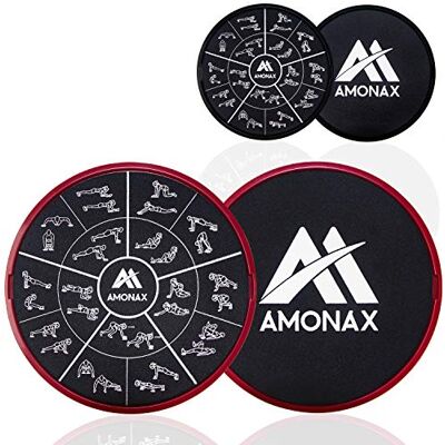 Amonax Core Sliders de Ejercicio 2 Discos de Deslizamiento de Doble Cara Disco Abdominales para Abs Entrenamiento, Yoga, Fitness, Pilates, Ejercicios de Cuerpo para alfombras y Pisos Duros Amonax Core Sliders de Ejercicio 2 Discos de Deslizamiento de Doble Cara Disco Abdominales para Abs Entrenamiento, Yoga, Fitness, Pilates, Ejercicios de Cuerpo para alfombras y Pisos Duros