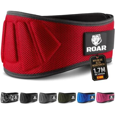Roar ® Cinturón Lumbar Gimnasio, Cinturon gimnasio hombre y mujer, Cinturon halterofilia, Powerlifting, Levantamiento Peso, Musculacion, Cinturon gym hombre, Cinturon pesas Roar ® Cinturón Lumbar Gimnasio, Cinturon gimnasio hombre y mujer, Cinturon halterofilia, Powerlifting, Levantamiento Peso, Musculacion, Cinturon gym hombre, Cinturon pesas