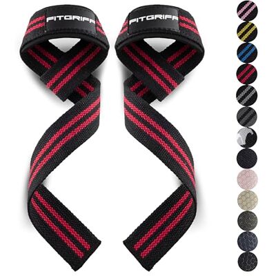 Fitgriff ® Straps Gym, Correas Levantamiento de Pesas, Powerlifting, Agarraderas Gimnasio Lifting Straps Mujeres y Hombres (Estándar (más de 16cm muñeca), Black/Red) Fitgriff ® Straps Gym, Correas Levantamiento de Pesas, Powerlifting, Agarraderas Gimnasio Lifting Straps Mujeres y Hombres (Estándar (más de 16cm muñeca), Black/Red)