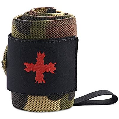 Harbinger Red Line Muñequeras de levantamiento de pesas de 18 pulgadas para hombres y mujeres (par), camuflaje Harbinger Red Line Muñequeras de levantamiento de pesas de 18 pulgadas para hombres y mujeres (par), camuflaje