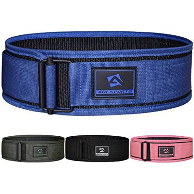 AQF Cinturon Lumbar Gimnasio, 4"/10.2cm Nylon Autobloqueante Cinturón Powerlifting, Soporte Faja Gym Para Musculacion, Entrenamiento Funcional, Sentadillas, Peso Lifting Belt Hombre Mujer (S, Azul) AQF Cinturon Lumbar Gimnasio, 4"/10.2cm Nylon Autobloqueante Cinturón Powerlifting, Soporte Faja Gym Para Musculacion, Entrenamiento Funcional, Sentadillas, Peso Lifting Belt Hombre Mujer (S, Azul)