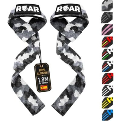 Roar ® Correas Levantamiento de Pesas Profesionales, aps Powerlifting, Agarres para Gym, Agarraderas Gimnasio para Peso Muerto, Crossfit Weight Lifting (Camuflaje) Roar ® Correas Levantamiento de Pesas Profesionales, aps Powerlifting, Agarres para Gym, Agarraderas Gimnasio para Peso Muerto, Crossfit Weight Lifting (Camuflaje)