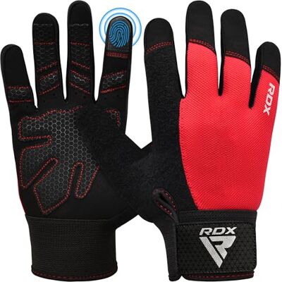 RDX Guantes Gimnasio Musculacion Entrenamiento Gym, Antideslizante Levantamiento de Pesas Musculación Palma Acolchada Gel Antideslizante Transpirable Pantalla Táctil Equipo de Fitness en Casa RDX Guantes Gimnasio Musculacion Entrenamiento Gym, Antideslizante Levantamiento de Pesas Musculación Palma Acolchada Gel Antideslizante Transpirable Pantalla Táctil Equipo de Fitness en Casa