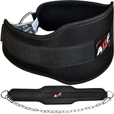 AQF Cinturon Lastre Gym, Neopreno Dominadas Cinturon Con Cadena, Faja Lumbar Mujer Hombre Para Barra Dominadas, Musculación Levantamiento De Pesas Fitness En Casa Cinturon Gimnasio (Negro) AQF Cinturon Lastre Gym, Neopreno Dominadas Cinturon Con Cadena, Faja Lumbar Mujer Hombre Para Barra Dominadas, Musculación Levantamiento De Pesas Fitness En Casa Cinturon Gimnasio (Negro)