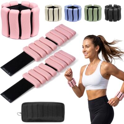 BAGAIL Pesas ajustables para muñecas y tobillos Para hombre y mujer, pesas para brazos y piernas, juego de 2 unidades (0,45/0,91 kg cada una), muñequeras para yoga, pilates BAGAIL Pesas ajustables para muñecas y tobillos Para hombre y mujer, pesas para brazos y piernas, juego de 2 unidades (0,45/0,91 kg cada una), muñequeras para yoga, pilates