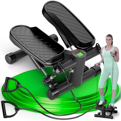 Ultrasport Mini Stepper Fitness en Casa 2 en 1 para Cardio con Monitor LCD, Bandas de Resistencia y Pedales Antideslizantes, Hydraulic Up and Down Ultrasport Mini Stepper Fitness en Casa 2 en 1 para Cardio con Monitor LCD, Bandas de Resistencia y Pedales Antideslizantes, Hydraulic Up and Down