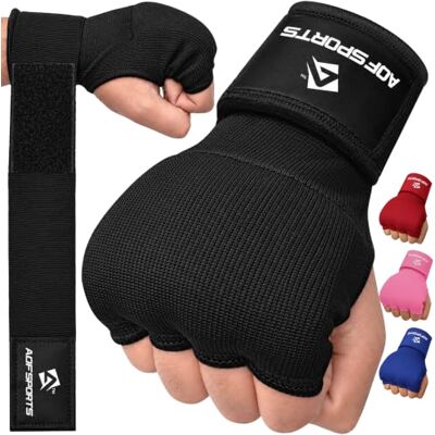 AQF Vendas Boxeo 75cm, Guantes Interiores para Muay Thai, Taekwondo & MMA Muñequeras Elásticas, Protector Mano, Diseño 4 Dedos, Cierre Gancho-Bucle, Ideales para Boxeo, Kickboxing & Saco de Boxeo AQF Vendas Boxeo 75cm, Guantes Interiores para Muay Thai, Taekwondo & MMA Muñequeras Elásticas, Protector Mano, Diseño 4 Dedos, Cierre Gancho-Bucle, Ideales para Boxeo, Kickboxing & Saco de Boxeo