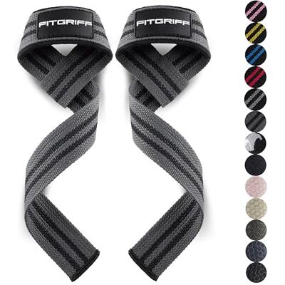 Fitgriff ® Straps Gym, Correas Levantamiento de Pesas, Powerlifting, Agarraderas Gimnasio Lifting Straps Mujeres y Hombres (Estándar (más de 16cm muñeca), Grey/Black) Fitgriff ® Straps Gym, Correas Levantamiento de Pesas, Powerlifting, Agarraderas Gimnasio Lifting Straps Mujeres y Hombres (Estándar (más de 16cm muñeca), Grey/Black)