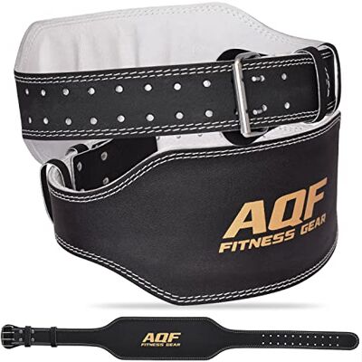 AQF Cinturon Lumbar Gimnasio, 4" 6" Amplio Cuero Acolchado Cinturón Gym, Powerlifting Belt Con Acero Rodillo Hebilla, Cinturon Halterofilia Para Levantamiento & Fitness AQF Cinturon Lumbar Gimnasio, 4" 6" Amplio Cuero Acolchado Cinturón Gym, Powerlifting Belt Con Acero Rodillo Hebilla, Cinturon Halterofilia Para Levantamiento & Fitness
