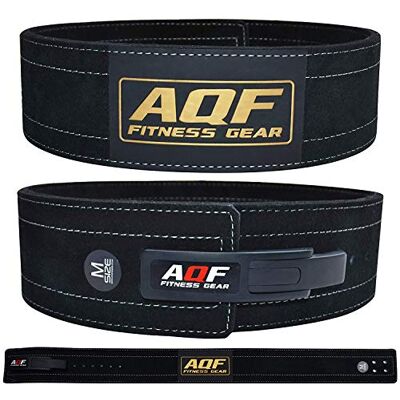 AQF Cinturon Lumbar Gimnasio Palanca Hebilla, 4" Amplio 10mm Gruesa Cinturon Halterofilia Cuero, Cinturón Gym, Faja Gimnasio Levantar Pesas, Powerlifting Belt para Musculacion & Sport AQF Cinturon Lumbar Gimnasio Palanca Hebilla, 4" Amplio 10mm Gruesa Cinturon Halterofilia Cuero, Cinturón Gym, Faja Gimnasio Levantar Pesas, Powerlifting Belt para Musculacion & Sport