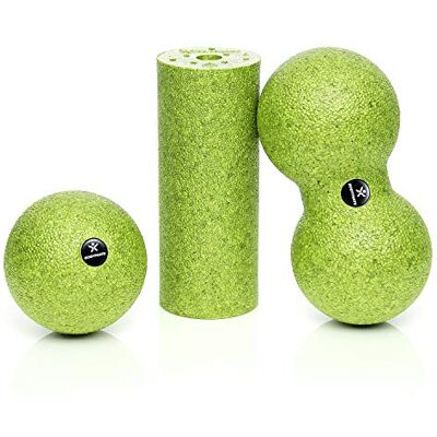 BODYMATE Set con Rodillo miofascial Mini 15 cm Largo x 6 cm diámetro, Bola 8 cm diámetro y Bola Doble 8 cm diámetro BODYMATE Set con Rodillo miofascial Mini 15 cm Largo x 6 cm diámetro, Bola 8 cm diámetro y Bola Doble 8 cm diámetro