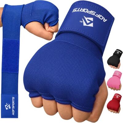 AQF Vendas Boxeo 75cm, Guantes Interiores para Muay Thai, Taekwondo & MMA Muñequeras Elásticas, Protector Mano, Diseño 4 Dedos, Cierre Gancho-Bucle, Ideales para Boxeo, Kickboxing & Saco de Boxeo AQF Vendas Boxeo 75cm, Guantes Interiores para Muay Thai, Taekwondo & MMA Muñequeras Elásticas, Protector Mano, Diseño 4 Dedos, Cierre Gancho-Bucle, Ideales para Boxeo, Kickboxing & Saco de Boxeo