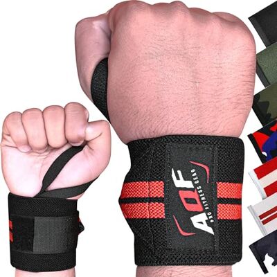 AQF Muñequera para Levantamiento de Pesas de Potencia Muñequeras Gym de Soporte para el Puño para Entrenamiento de Gimnasio (Vendido como Par) AQF Muñequera para Levantamiento de Pesas de Potencia Muñequeras Gym de Soporte para el Puño para Entrenamiento de Gimnasio (Vendido como Par)