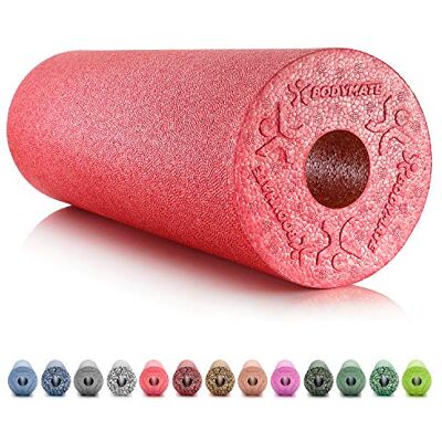 BODYMATE Rodillo Standard para tejido fascial Dureza media Longitud 45 cm diámetro 15 cm Con libro electrónico gratuito Rodillo miofascial profesional BODYMATE Rodillo Standard para tejido fascial Dureza media Longitud 45 cm diámetro 15 cm Con libro electrónico gratuito Rodillo miofascial profesional