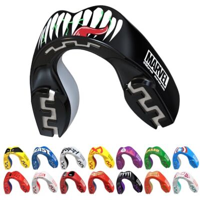 Marvel Venom Protector bucal adultos y niños para todos los deportes de contacto, incluidos rugby, MMA, artes marciales de kickboxing, judo, hockey y boxeo Marvel Venom Protector bucal adultos y niños para todos los deportes de contacto, incluidos rugby, MMA, artes marciales de kickboxing, judo, hockey y boxeo