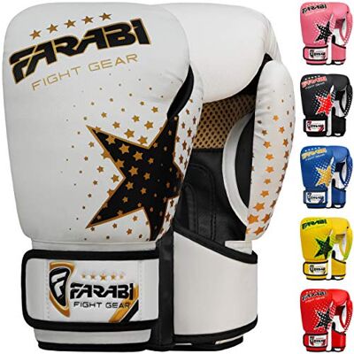 Farabi Sports Guantes de Boxeo para Niños y Niñas 6-oz Youth, Junior para MMA, Muay Thai, Saco de Boxeo y Entrenamiento Edades de 5 a 10 Años Farabi Sports Guantes de Boxeo para Niños y Niñas 6-oz Youth, Junior para MMA, Muay Thai, Saco de Boxeo y Entrenamiento Edades de 5 a 10 Años