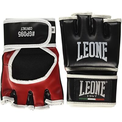 LEONE 1947 , Contacto Guantes De Mma, Unisex Adulto, Negro, S, GP095 LEONE 1947 , Contacto Guantes De Mma, Unisex Adulto, Negro, S, GP095