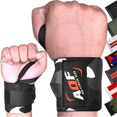 AQF Muñequera para Levantamiento de Pesas de Potencia Muñequeras Gym de Soporte para el Puño para Entrenamiento de Gimnasio (Vendido como Par) AQF Muñequera para Levantamiento de Pesas de Potencia Muñequeras Gym de Soporte para el Puño para Entrenamiento de Gimnasio (Vendido como Par)