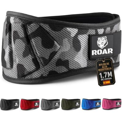 Roar ® Cinturón Lumbar Gimnasio, Cinturon gimnasio hombre y mujer, Cinturon halterofilia, Powerlifting, Levantamiento Peso, Musculacion, Cinturon gym hombre, Cinturon pesas Roar ® Cinturón Lumbar Gimnasio, Cinturon gimnasio hombre y mujer, Cinturon halterofilia, Powerlifting, Levantamiento Peso, Musculacion, Cinturon gym hombre, Cinturon pesas