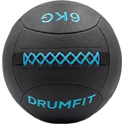 Cecotec Balón Medidicinal Wall Ball Drumfit WALLPRO-KV 6kg. Relleno de Arena y Kevlar, Agarre Mejorado, Resistente al Agua y Sudor, Costuras Reforzadas, Ideal para Fuerza y Cross Training Cecotec Balón Medidicinal Wall Ball Drumfit WALLPRO-KV 6kg. Relleno de Arena y Kevlar, Agarre Mejorado, Resistente al Agua y Sudor, Costuras Reforzadas, Ideal para Fuerza y Cross Training