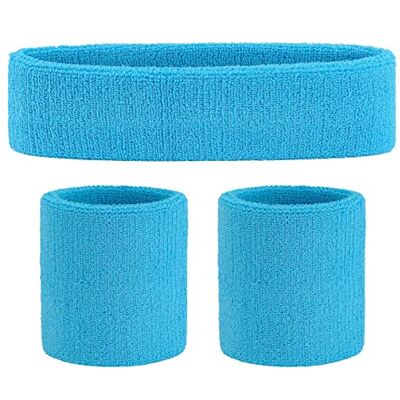 ONUPGO Muñequeras muñequeras de Diadema Set (3 Piezas) Diadema Deportiva Muñequeras con Banda de Toalla Muñequera de Tela de Toalla Ejercicio atlético Muñequera de Baloncesto ONUPGO Muñequeras muñequeras de Diadema Set (3 Piezas) Diadema Deportiva Muñequeras con Banda de Toalla Muñequera de Tela de Toalla Ejercicio atlético Muñequera de Baloncesto