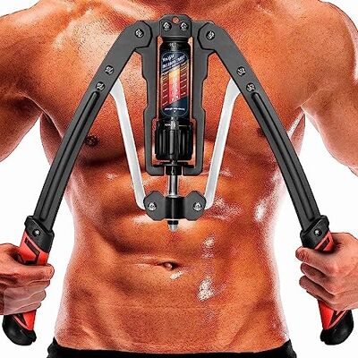 Yes4All Barra giratoria de potencia hidráulica de 22 a 440 libras para equipo de ejercicio de brazo, estructura triangular de proporción dorada, nudo ajustable, asas de poliuretano antideslizantes, Yes4All Barra giratoria de potencia hidráulica de 22 a 440 libras para equipo de ejercicio de brazo, estructura triangular de proporción dorada, nudo ajustable, asas de poliuretano antideslizantes,