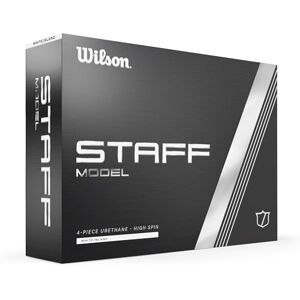 Wilson Bolas de Golf Staff, Modelo Staff, Bola de Golf de Cuatro Piezas y Alto Efecto, 12 Bolas, Uretano, Blancas Wilson Bolas de Golf Staff, Modelo Staff, Bola de Golf de Cuatro Piezas y Alto Efecto, 12 Bolas, Uretano, Blancas