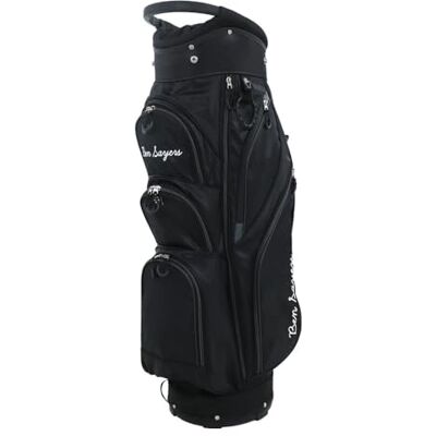 Ben Sayers DLX Deluxe Bolsa para Carrito de Golf para Hombre, Ligera con Correa de Transporte, separadores de Palos de Longitud Completa de 14 vías y Bolsillos Resistentes al Agua (Negro/Gris) Ben Sayers DLX Deluxe Bolsa para Carrito de Golf para Hombre, Ligera con Correa de Transporte, separadores de Palos de Longitud Completa de 14 vías y Bolsillos Resistentes al Agua (Negro/Gris)