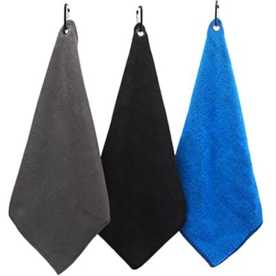 SYEYCW 3 Piezas Toalla Golf, Toalla de Golf de Microfibra, Toallas de Limpieza Multifunción con Mosquetón, Paños de Limpieza Absorbentes, para Bolsas de Golf, Fitness, Deporte, Yoga al Aire Libre SYEYCW 3 Piezas Toalla Golf, Toalla de Golf de Microfibra, Toallas de Limpieza Multifunción con Mosquetón, Paños de Limpieza Absorbentes, para Bolsas de Golf, Fitness, Deporte, Yoga al Aire Libre