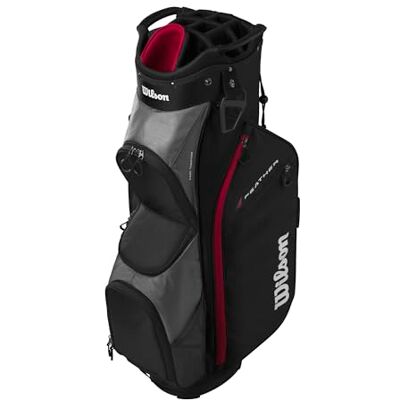 Wilson Bolsa de Golf Feather Cart, Color Negro/Gris/Rojo Wilson Bolsa de Golf Feather Cart, Color Negro/Gris/Rojo