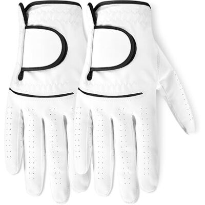 Amazon Basics Guantes de golf para zurdos, M/L, paquete de 2 Amazon Basics Guantes de golf para zurdos, M/L, paquete de 2