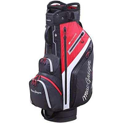 MACGREGOR Golf MACTEC 15 Series Bolsa de Carrito de Golf Resistente al Agua, 10 Pulgadas, Negro/Rojo MACGREGOR Golf MACTEC 15 Series Bolsa de Carrito de Golf Resistente al Agua, 10 Pulgadas, Negro/Rojo
