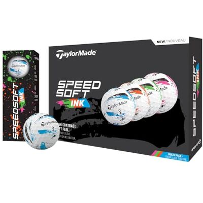 TaylorMade Golf Speed Soft Ink Paquete múltiple de Pelotas de Golf TaylorMade Golf Speed Soft Ink Paquete múltiple de Pelotas de Golf