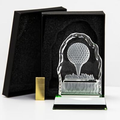 LONGRIDGE Trofeo de golf Challenger Drive, transparente, 130 mm LONGRIDGE Trofeo de golf Challenger Drive, transparente, 130 mm