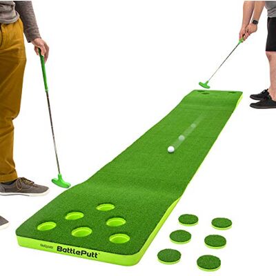 GoSports BattlePutt Juego de Golf con Putting, Estilo Pong 2 contra 2, con Green de Putting de 3,35 m, 2 putters y 2 Pelotas de Golf GoSports BattlePutt Juego de Golf con Putting, Estilo Pong 2 contra 2, con Green de Putting de 3,35 m, 2 putters y 2 Pelotas de Golf