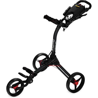 Bag Boy Golf Push Cart Carrito Compacto de 3 empujes, Negro Mate/Rojo, Unisex Bag Boy Golf Push Cart Carrito Compacto de 3 empujes, Negro Mate/Rojo, Unisex
