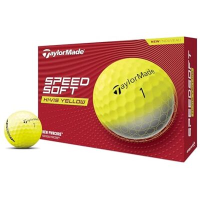 TaylorMade Speed Soft Pelotas de Golf Unisex (Amarillo) TaylorMade Speed Soft Pelotas de Golf Unisex (Amarillo)