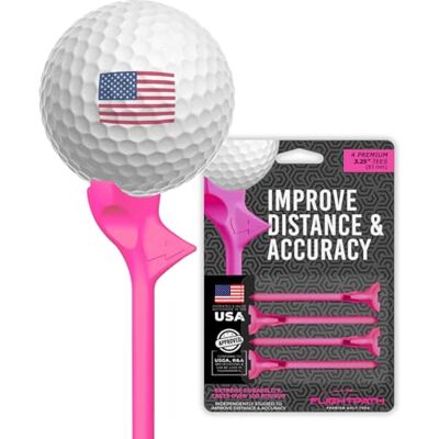 FLIGHTPATH Golf Tees, Unisex-Adult, Pink, 3.25” FLIGHTPATH Golf Tees, Unisex-Adult, Pink, 3.25”